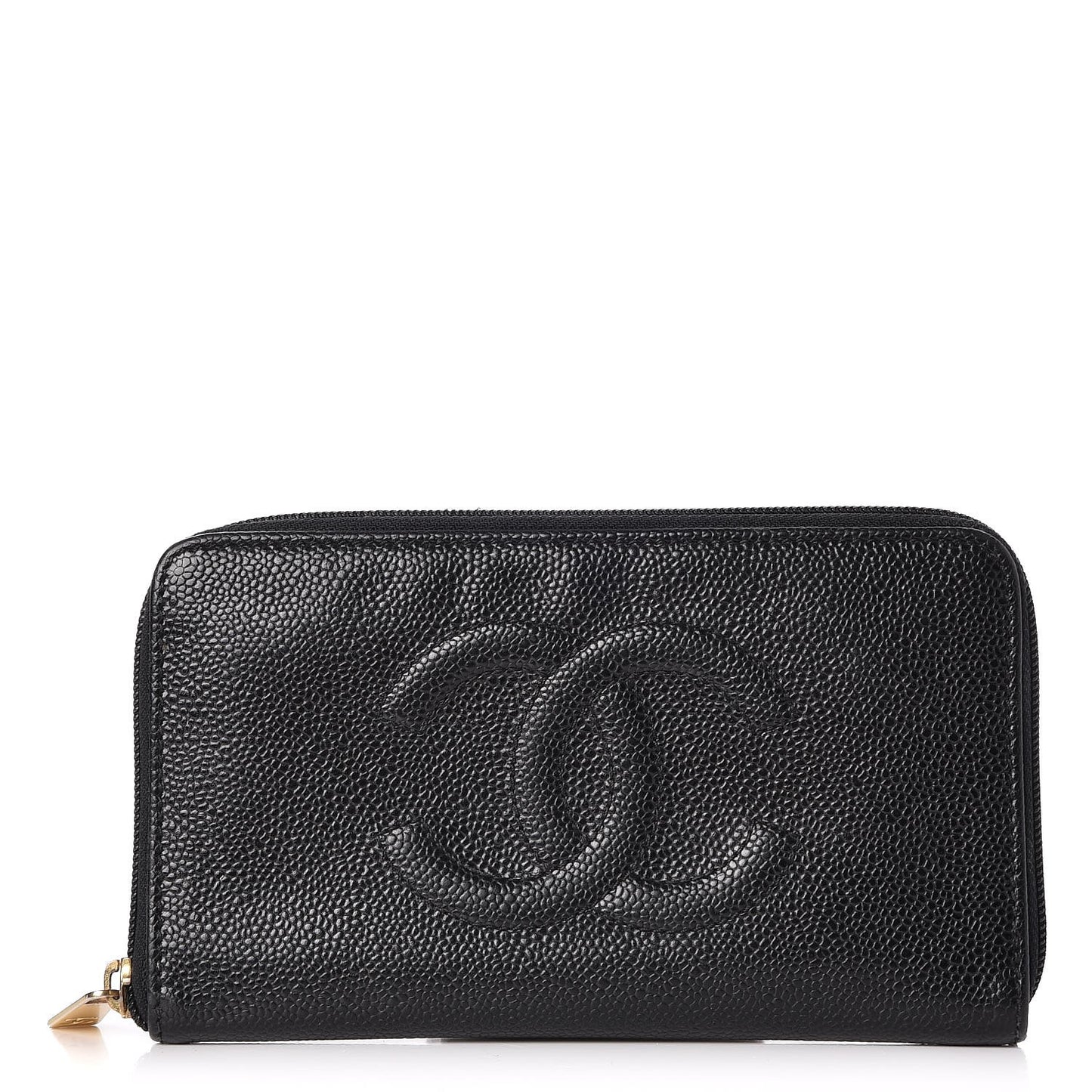 Caviar Timeless CC Zip Around Wallet Black