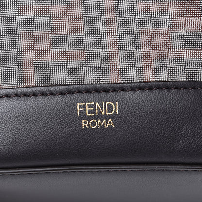 Fendi Mesh Vitello Grace F is FF 1974 Mini Mon Tresor Bucket Bag Marrone Black Ebano 9 of 9