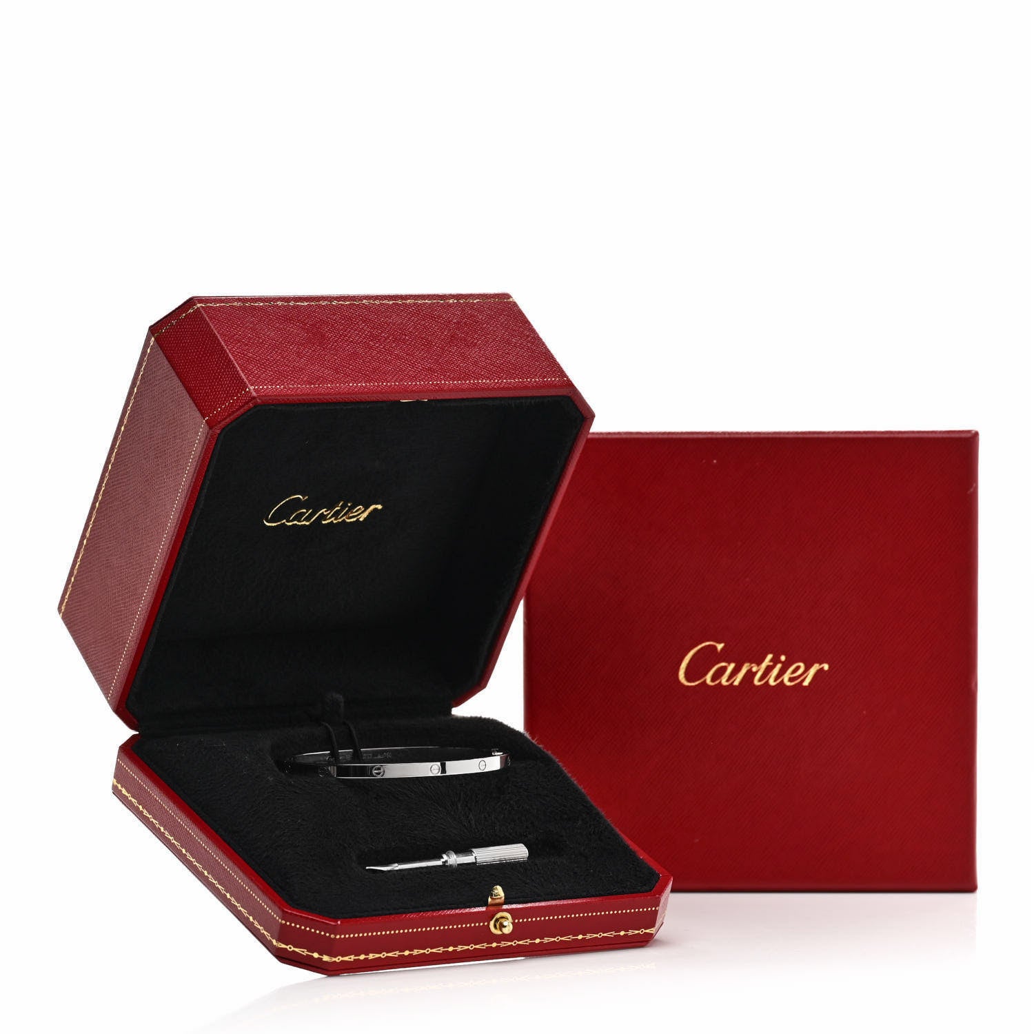 Cartier 18K White Gold Small LOVE Bracelet 18 8 of 8