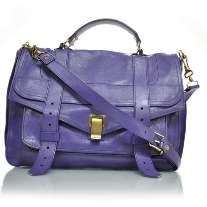 Proenza Schouler Lambskin PS1 Large Satchel Violet 1 of 8