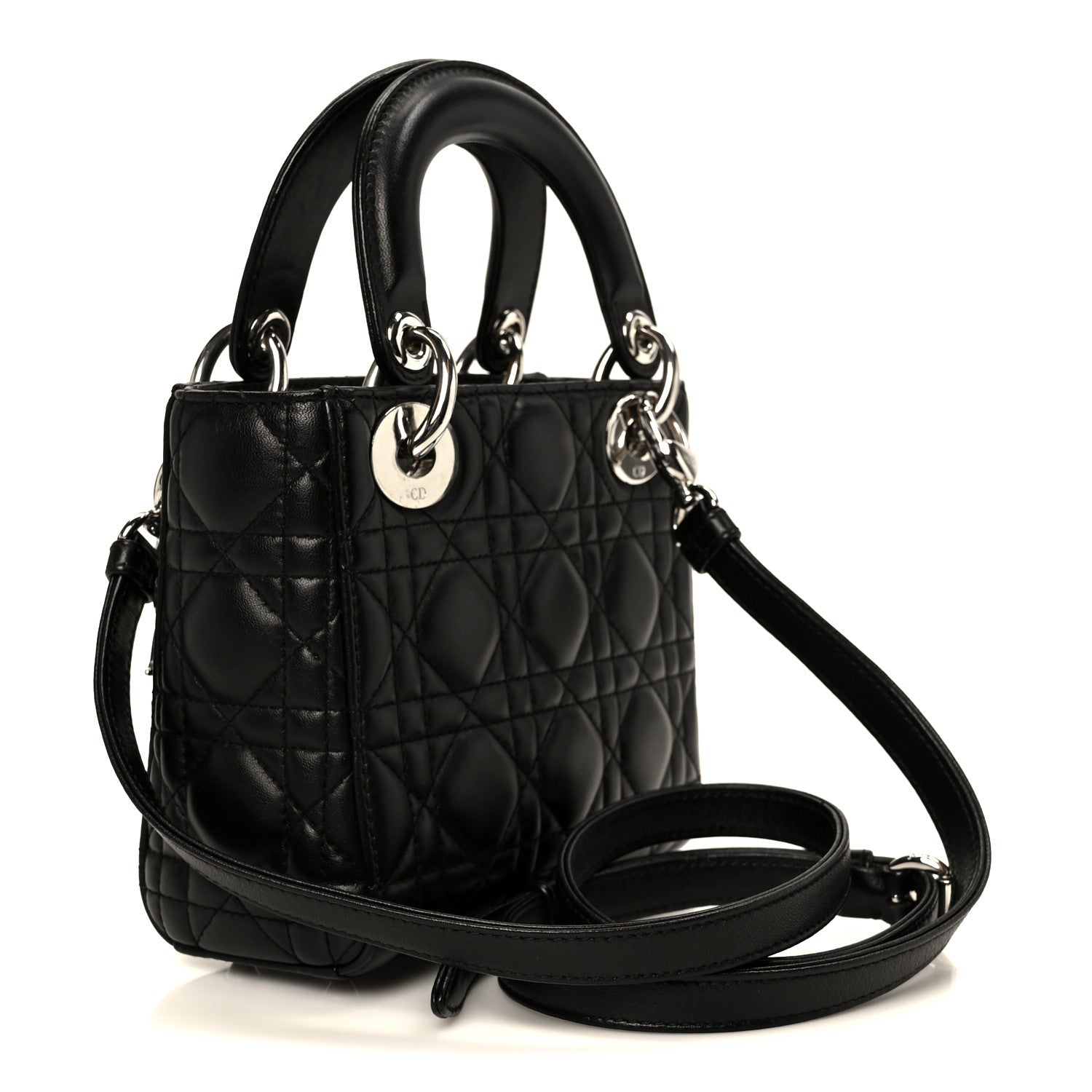 Christian Dior Lambskin Cannage Mini Lady Dior Black 3 of 10