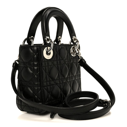 Christian Dior Lambskin Cannage Mini Lady Dior Black 3 of 10