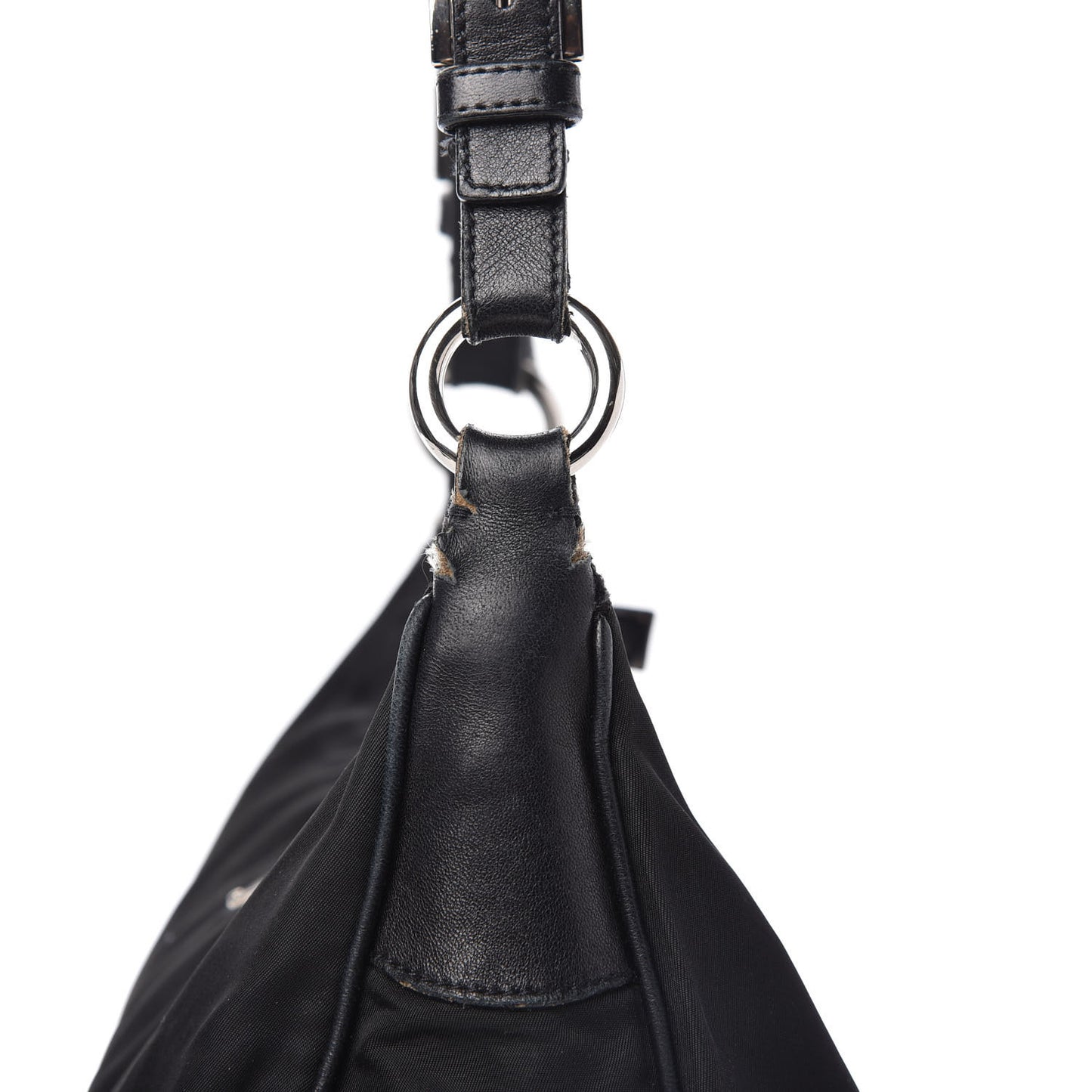 Tessuto Nylon Vitello Shoulder Bag Black