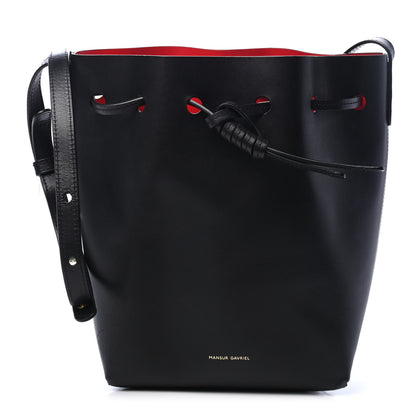 Mansur Gavriel Calfskin Mini Bucket Bag Black Flamma 1 of 5