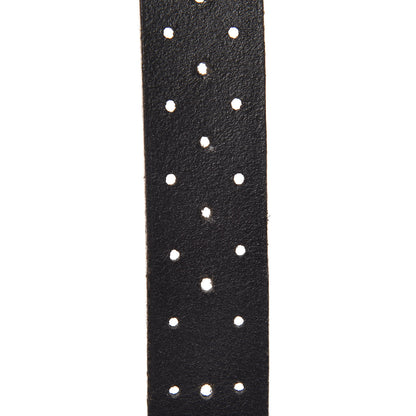 Gucci Calfskin Perforated Interlocking G Belt 75 30 Black 6 of 6