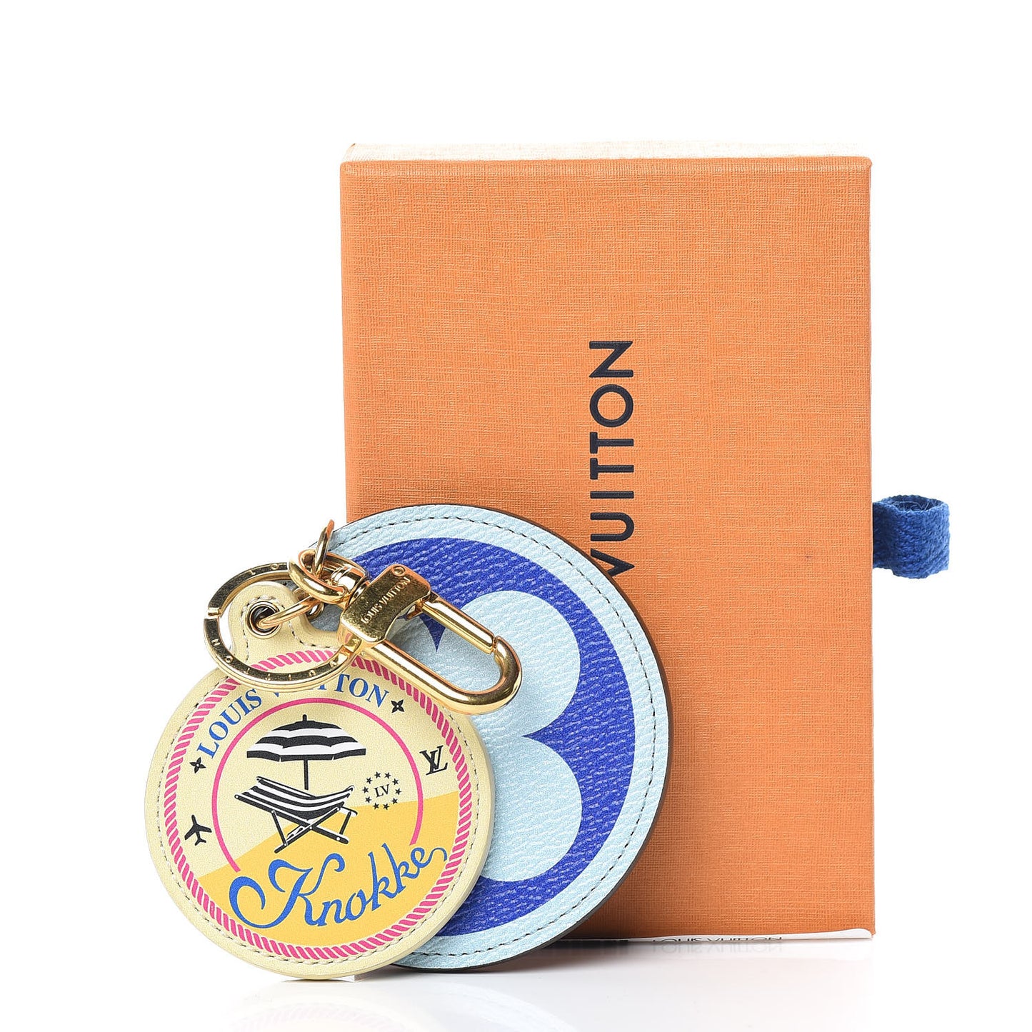 Monogram Giant Knokke Bag Charm Key Holder Blue