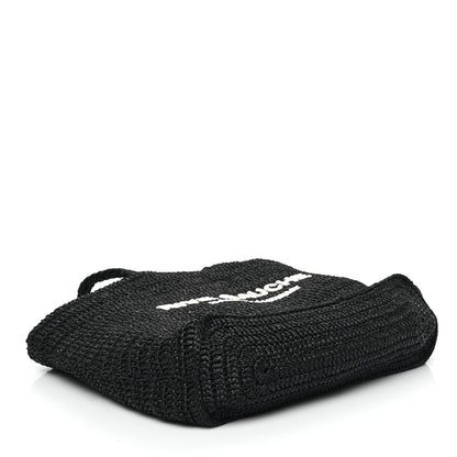 Saint Laurent Raffia Rive Gauche Tote Black 4 of 10