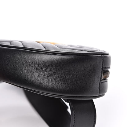 Gucci Calfskin Matelasse GG Marmont Belt Bag 85 34 Black 10 of 10