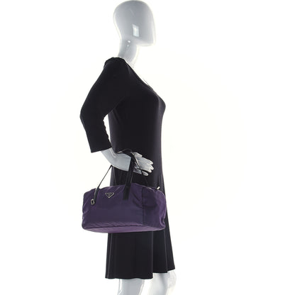 Prada Tessuto Nylon Vernice Bauletto Ciclamino Black 2 of 18