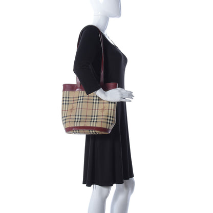 Burberry Haymarket Check Shoulder Bag Red 2 of 36