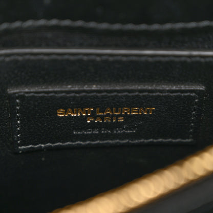 Saint Laurent Calfskin Y Quilted Monogram Small Loulou Chain Satchel Black 7 of 11