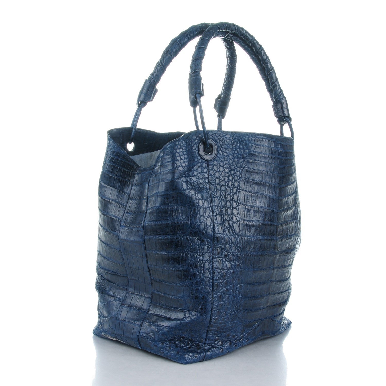Nancy Gonzalez Crocodile Shoulder Bag Blue 3 of 9