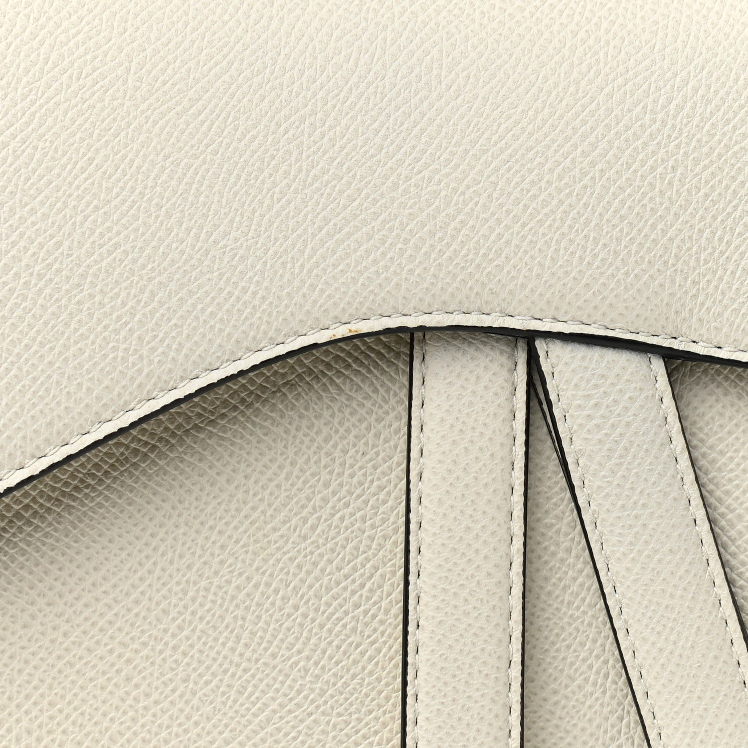 Christian Dior Grained Calfskin Saddle Bag White 8 of 10