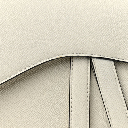 Christian Dior Grained Calfskin Saddle Bag White 8 of 10