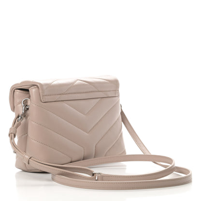 Saint Laurent Calfskin Y Quilted Monogram Toy Loulou Satchel Light Natural 3 of 11