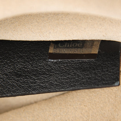 Chloe Suede Calfskin Medium Faye Shoulder Bag Black 9 of 9