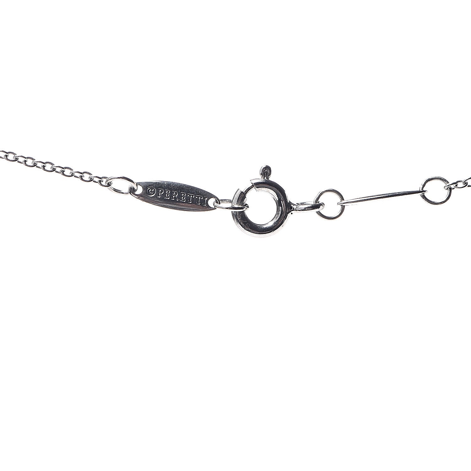 Tiffany Sterling Silver Diamond .05ct Elsa Peretti Diamonds by the Yard Pendant Necklace 4 of 6
