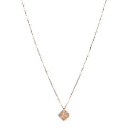 Van Cleef & Arpels 18K Rose Gold Sweet Alhambra Pendant Necklace 1 of 5