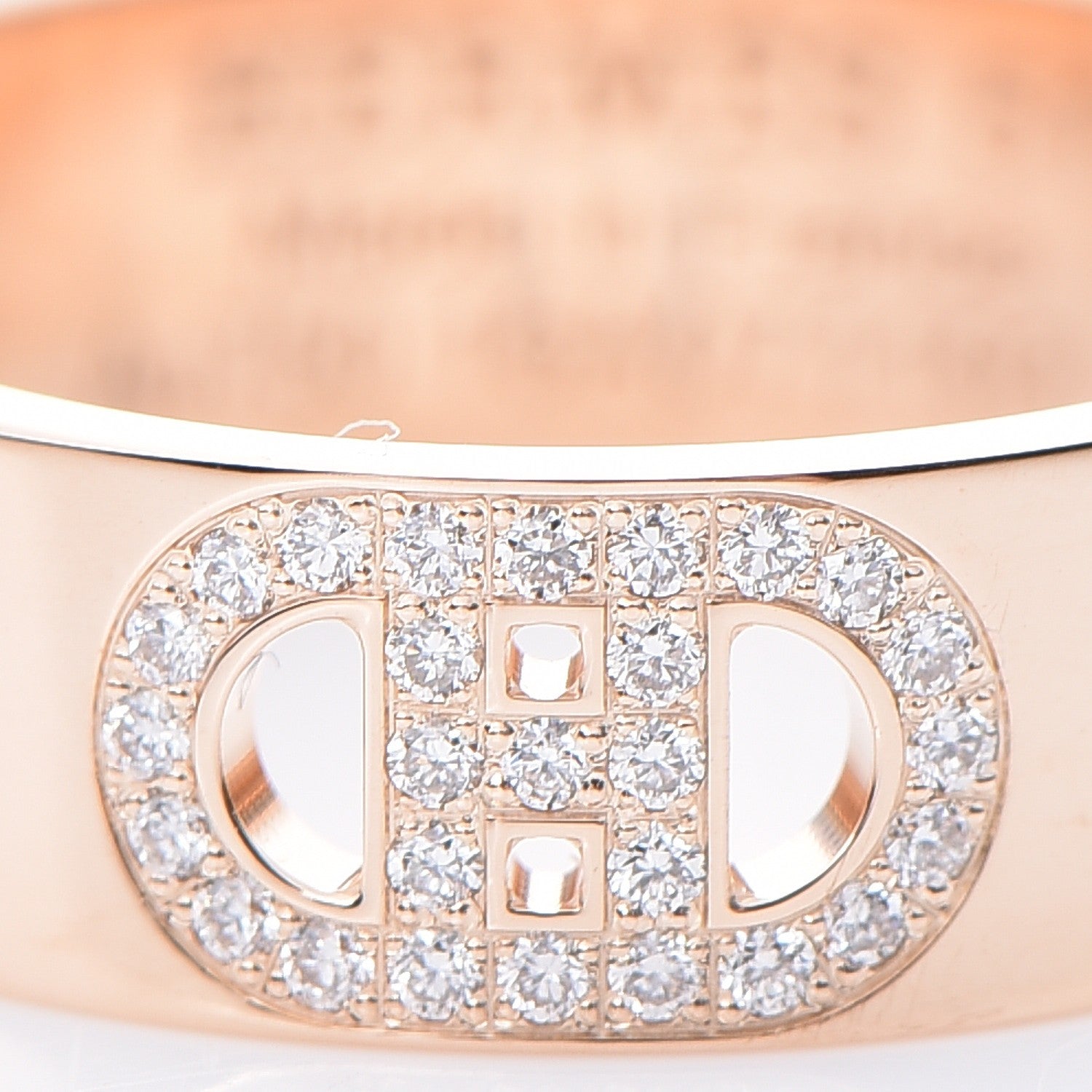 Hermes 18K Rose Gold Diamond PM H D'Ancre Ring 51 5.75 4 of 6