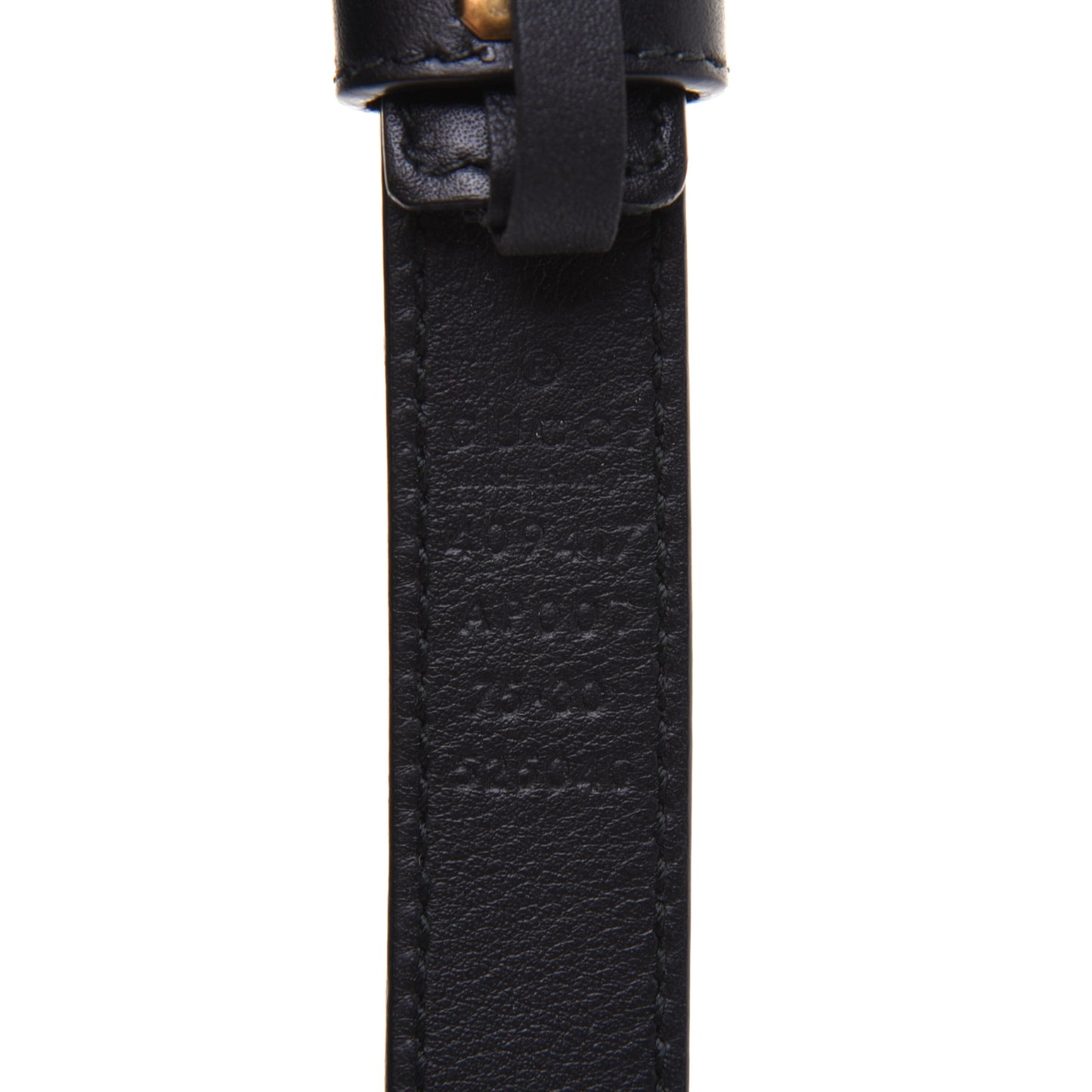 Calfskin Double G 20mm Belt 75 30 Black