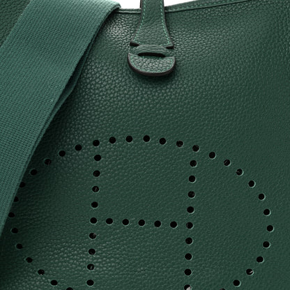 Hermes Taurillon Clemence EVELYNE III PM Malachite 8 of 10