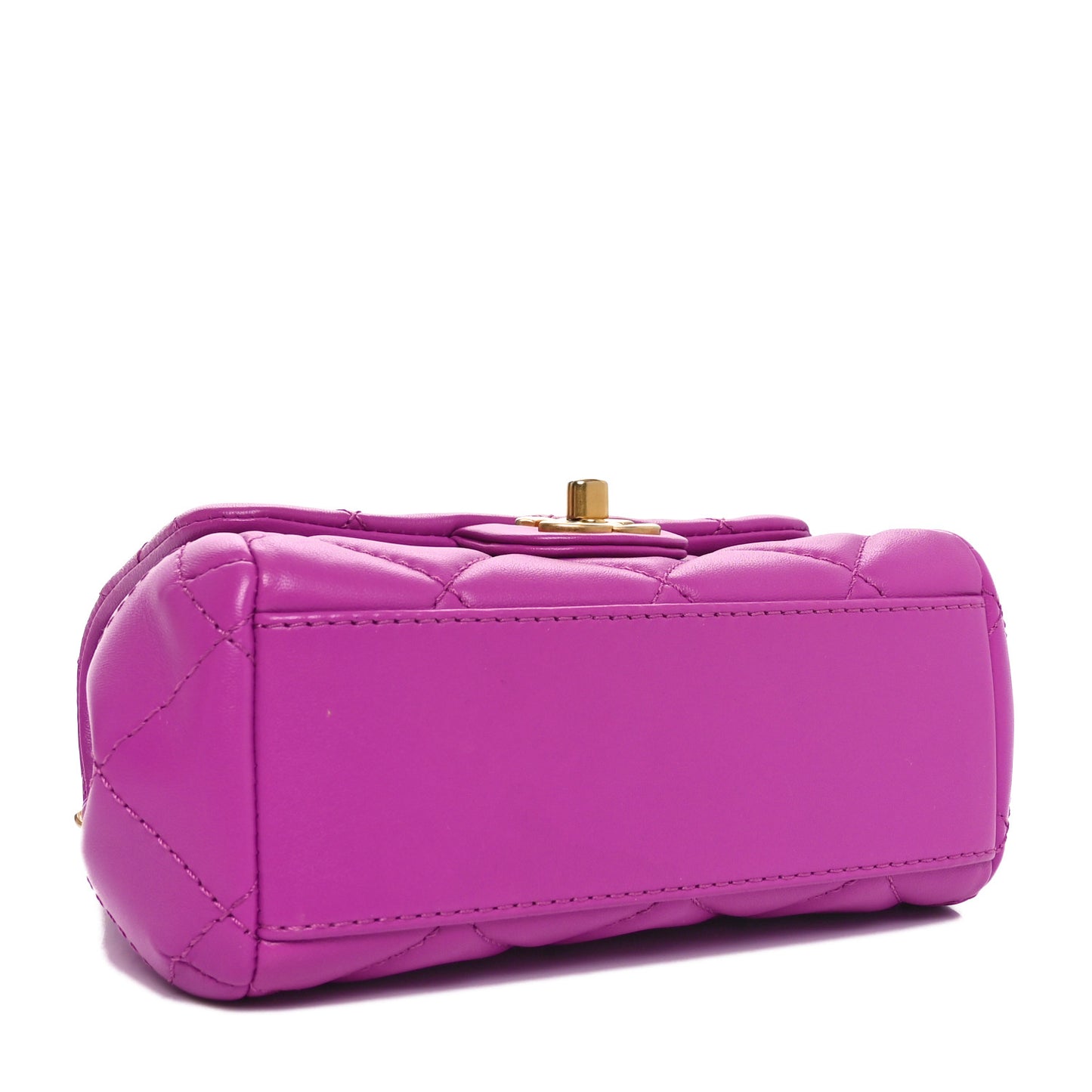 Lambskin Quilted Mini Flap Purple