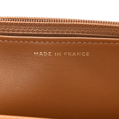 Chanel Lambskin Chevron Quilted Boy Wallet On Chain WOC Brown 7 of 12