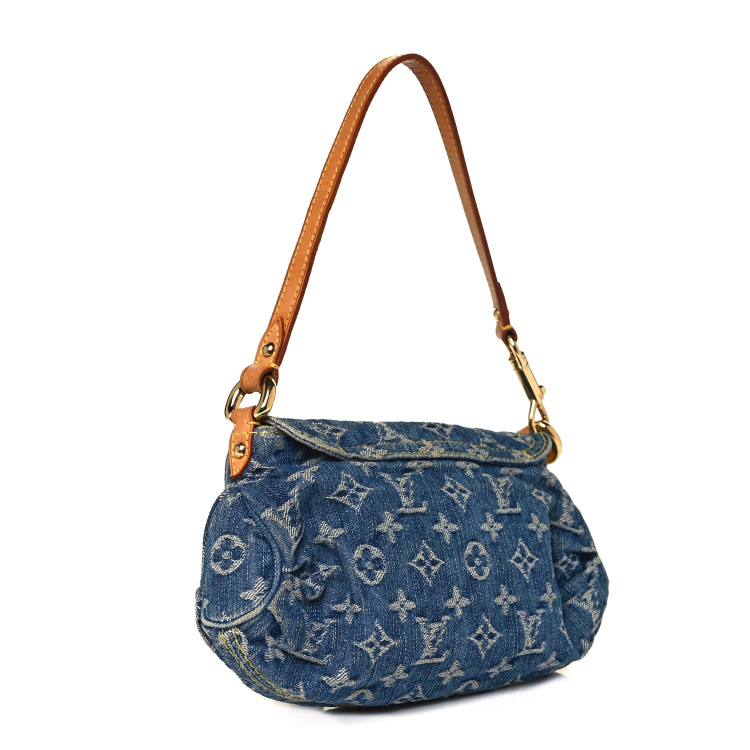 Louis Vuitton Monogram Denim Mini Pleaty Blue 3 of 9