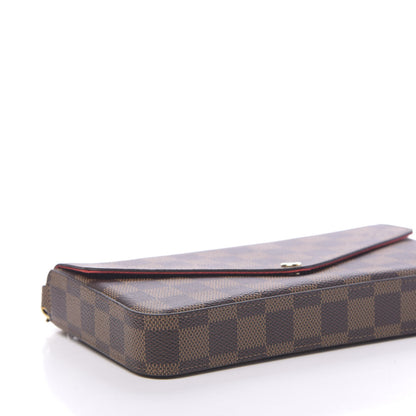 Louis Vuitton Damier Ebene Pochette Felicie Chain Wallet 10 of 12