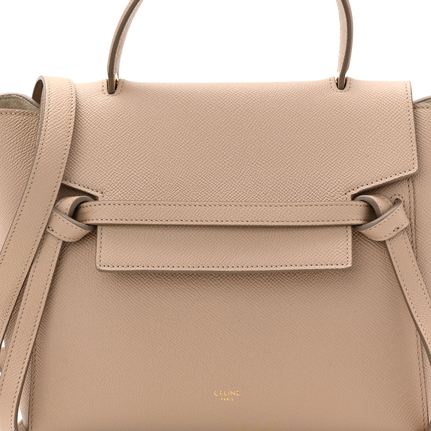 Grained Calfskin Micro Belt Bag Light Taupe