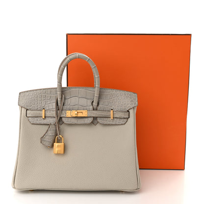 Hermes Togo Matte Alligator Birkin Touch 25 Gris Perle 11 of 11