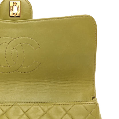 Chanel Lambskin Quilted Flap Clutch Light Green 11 of 11
