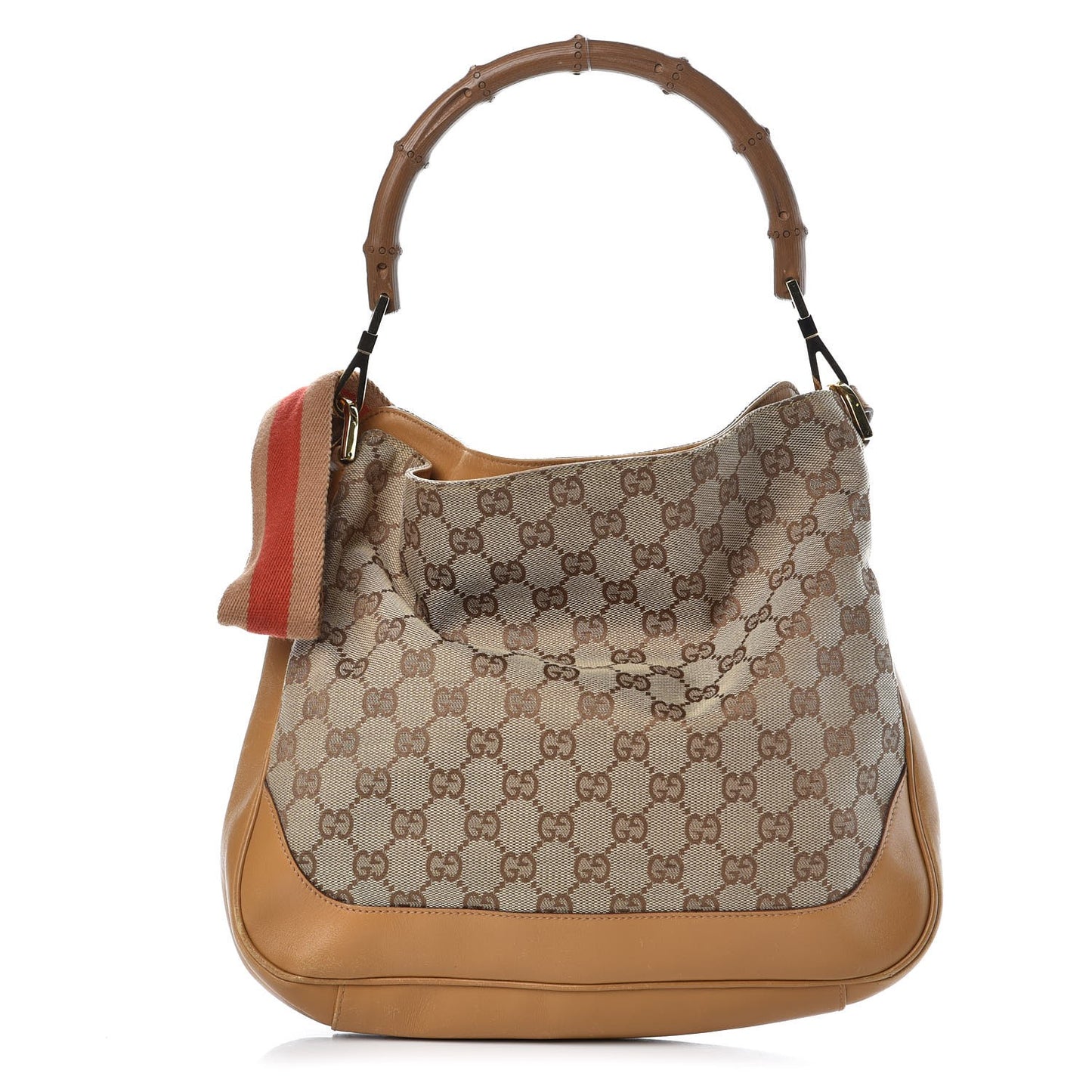 Monogram Bamboo Top Handle Bag Tan
