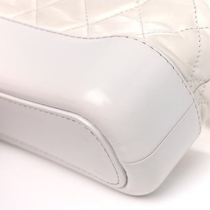 Chanel Aged Calfskin Quilted Small Gabrielle Hobo White 11 of 16