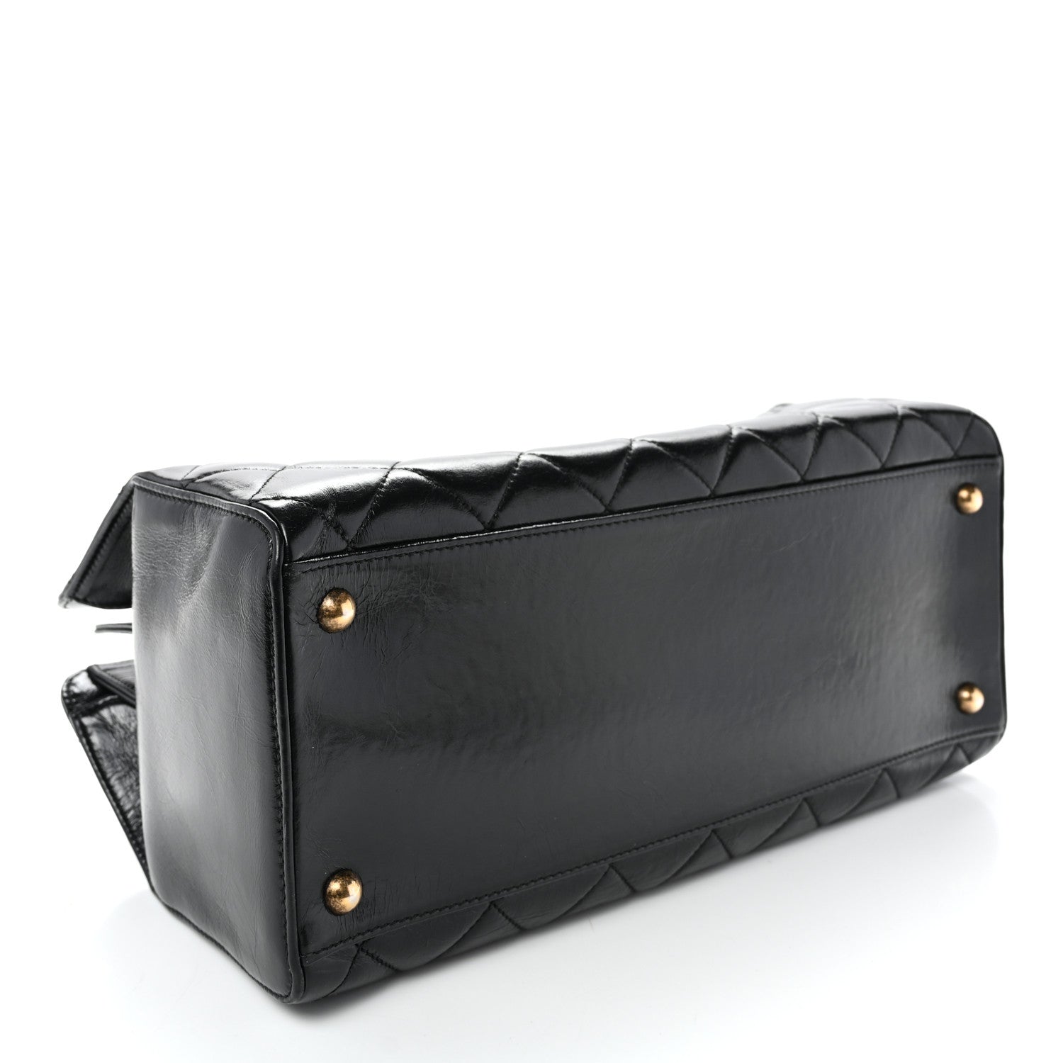 Chanel Glazed Calfskin Quilted Perfect Edge Tote Black 4 of 10