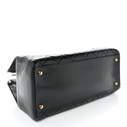 Chanel Glazed Calfskin Quilted Perfect Edge Tote Black 4 of 10