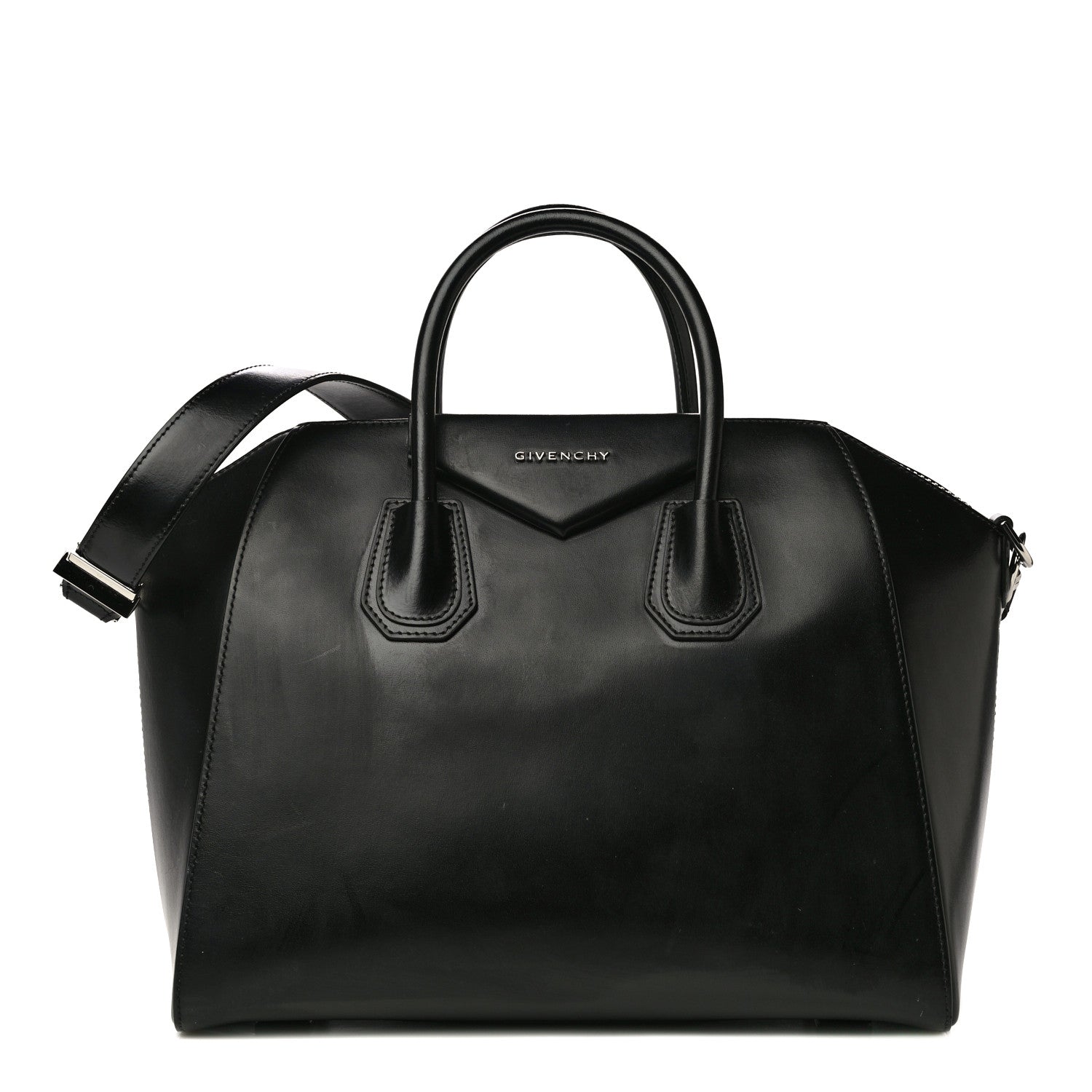 Givenchy Shiny Lord Calfskin Medium Antigona Black 1 of 20