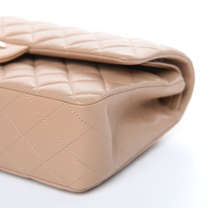 Chanel Caviar Quilted Medium Double Flap Beige 9 of 12