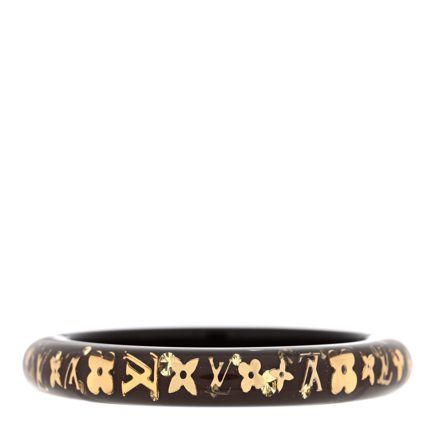 Louis Vuitton Resin Swarovski Medium Inclusion Bracelet PM Marron 1 of 3