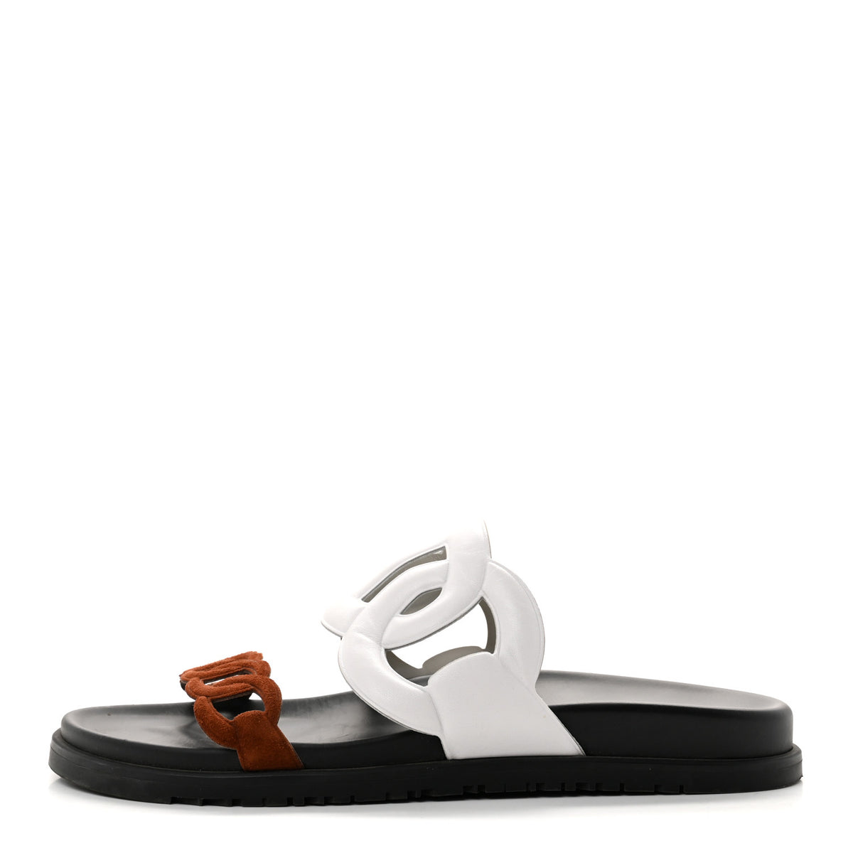 Suede Goatskin Nappa Extra Sandals 41 White Gold