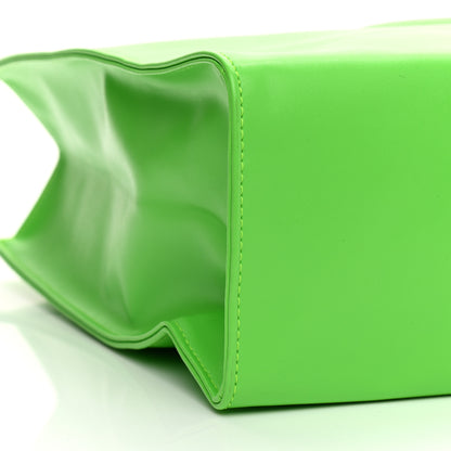Telfar Vegan Leather Medium Shopping Bag Highlighter Green 9 of 10