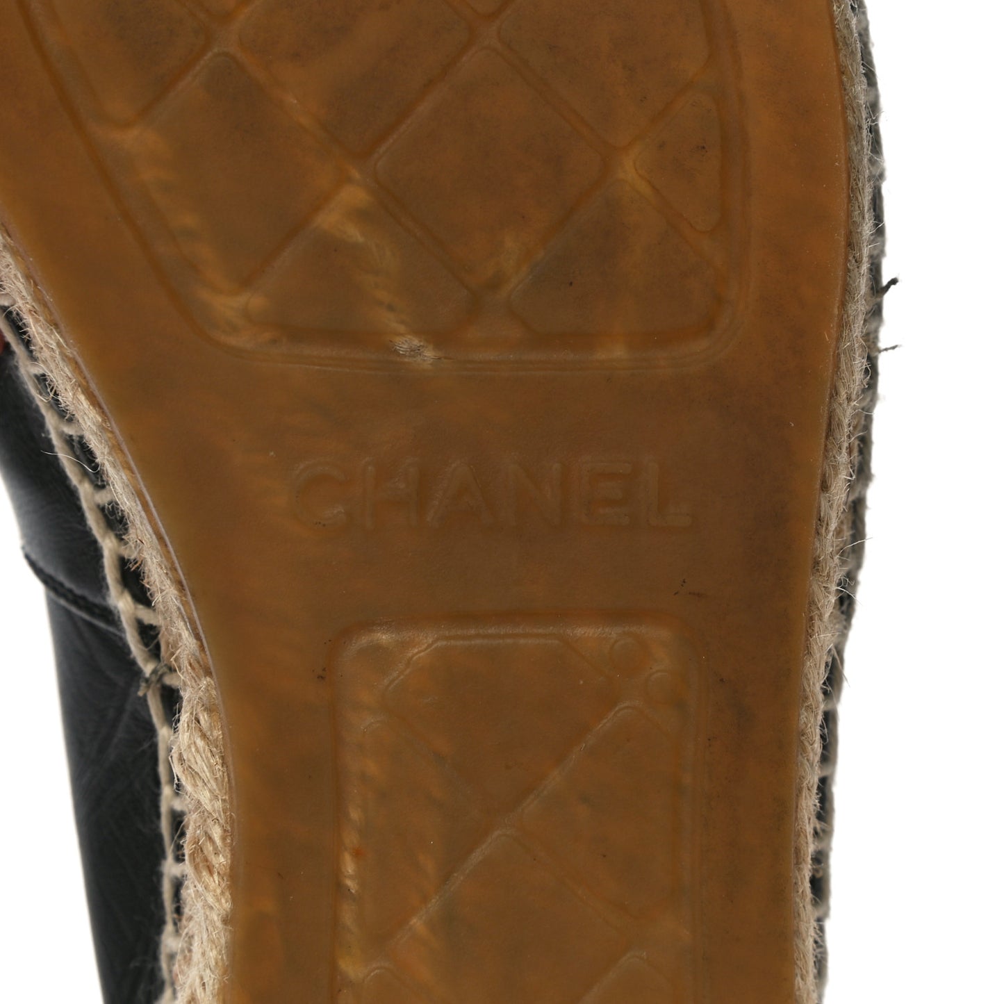 Lambskin CC Espadrilles 37 Black