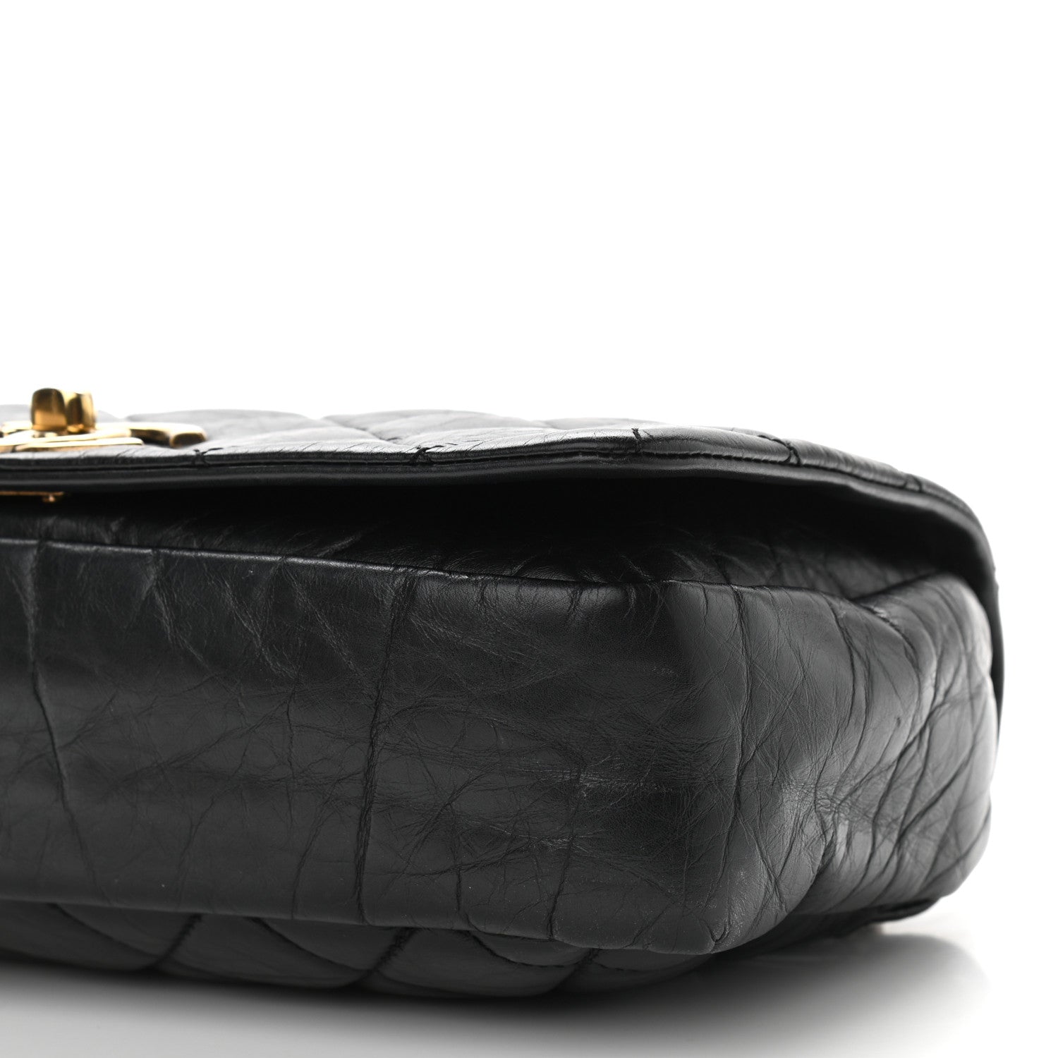 Chanel Aged Calfskin Quilted Small Pondichery Flap Black 9 of 9