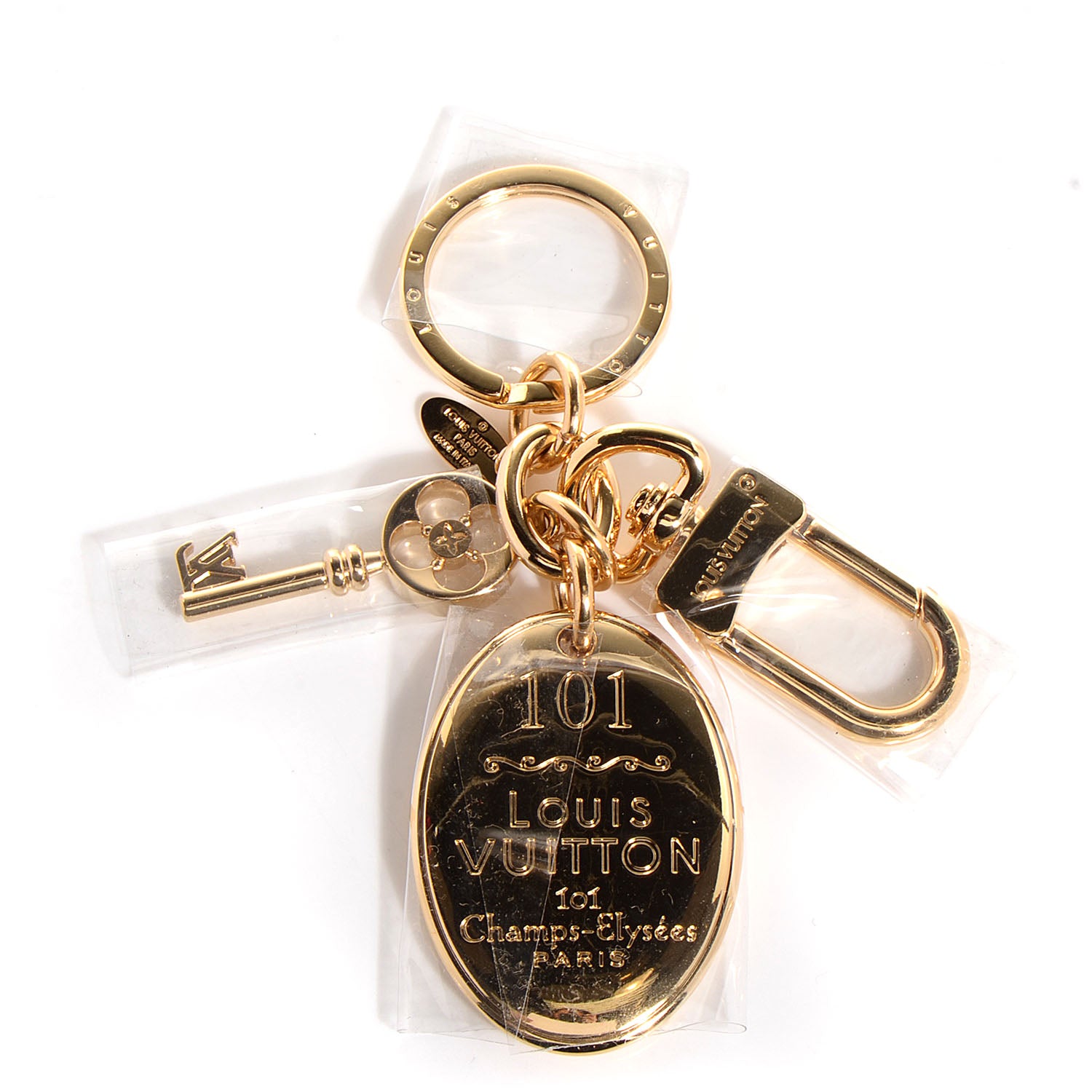 Louis Vuitton 101 Champs Elysees Maizeon Key Charm Gold 1 of 6