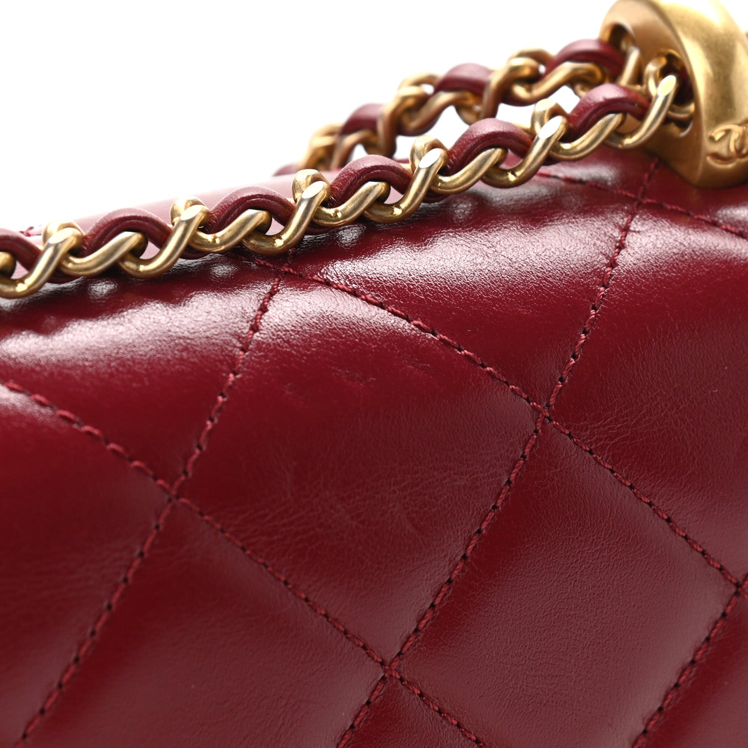 Chanel Calfskin Quilted Mini Perfect Fit Flap Burgundy 10 of 13