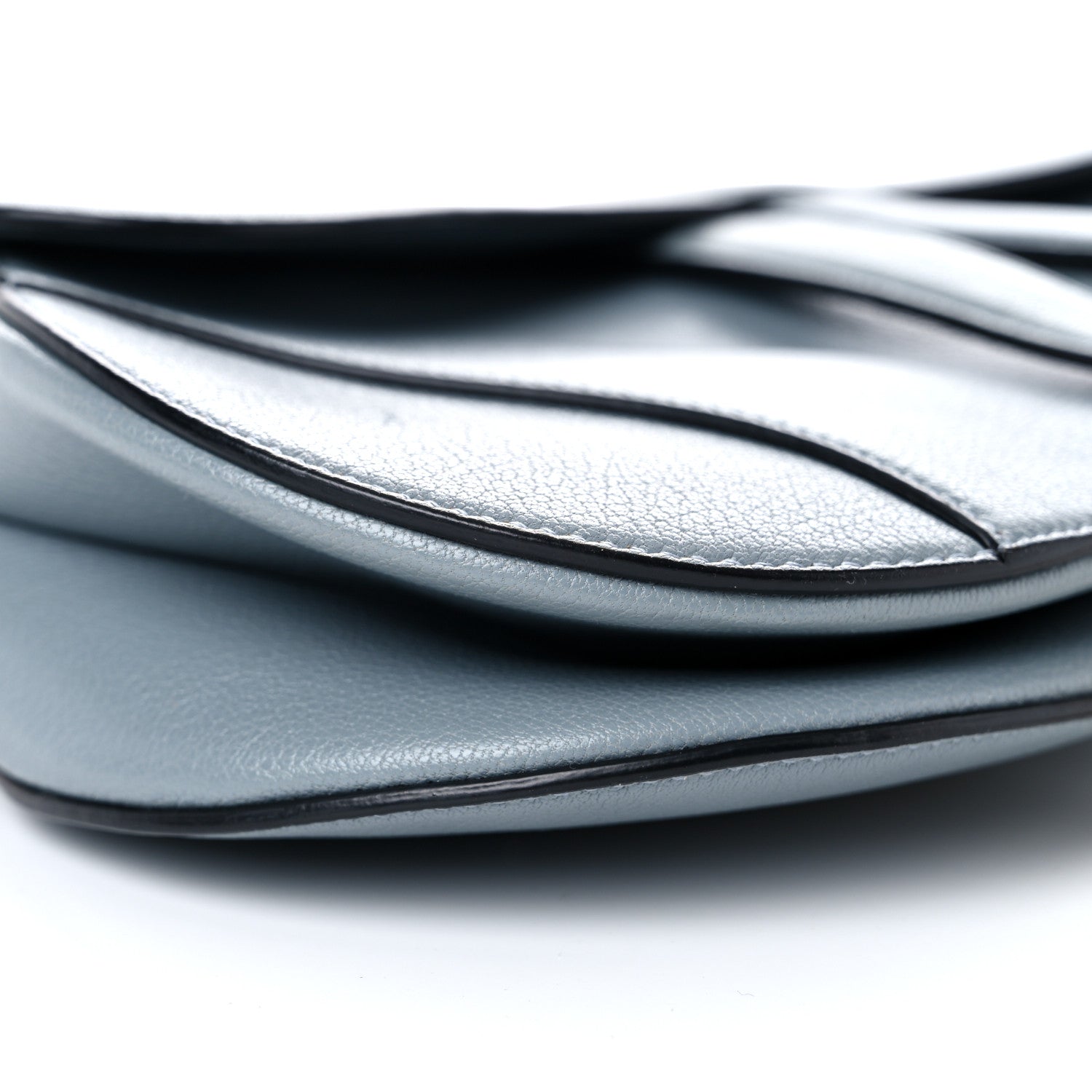 Christian Dior Shiny Goatskin Saddle Bag Cloud Blue 14 of 29