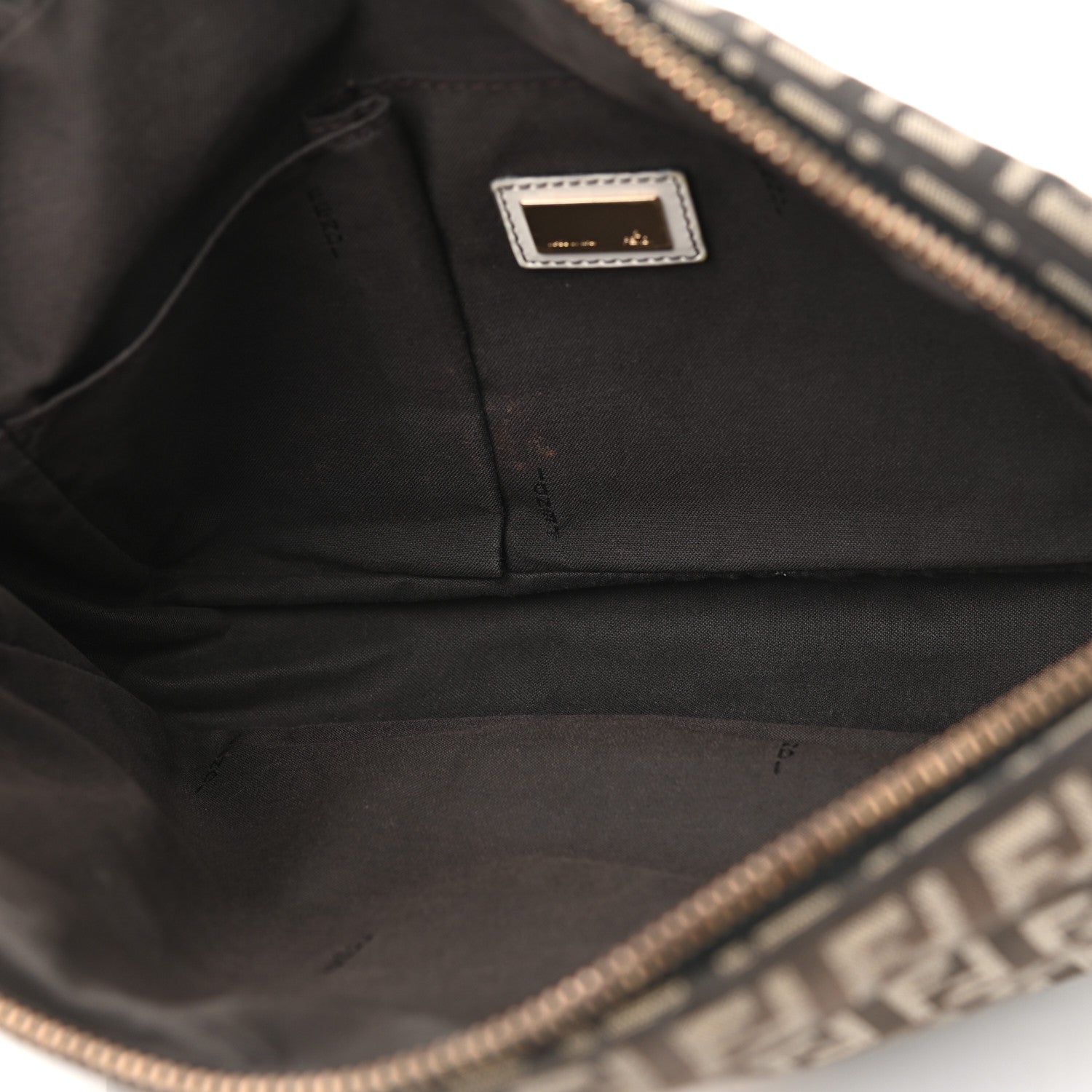 Fendi Zucchino Vitello Crossbody Black White 4 of 17