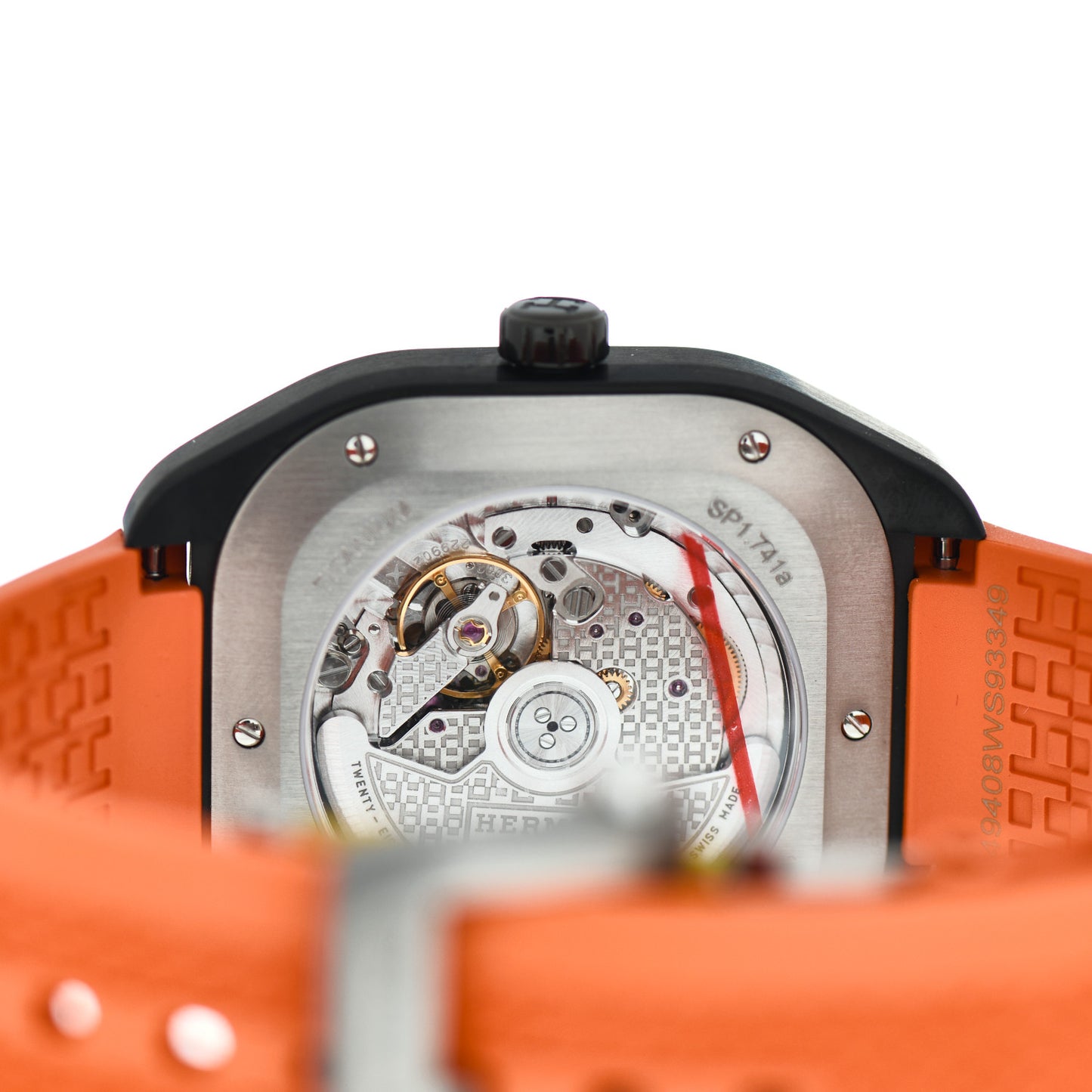DLC Coated Titanium Rubber 39mm H08 Automatic Watch Orange