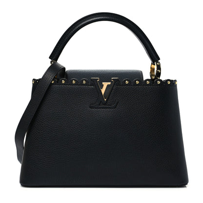 Louis Vuitton Taurillon Studded Capucines PM Black 1 of 6