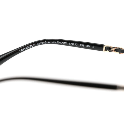 Chanel Acetate Lambskin Chain Square Sunglasses 5210-Q-A Black 5 of 8